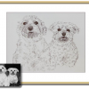 Original Drawing Two Dogs: by Stephen Kline - Image 2